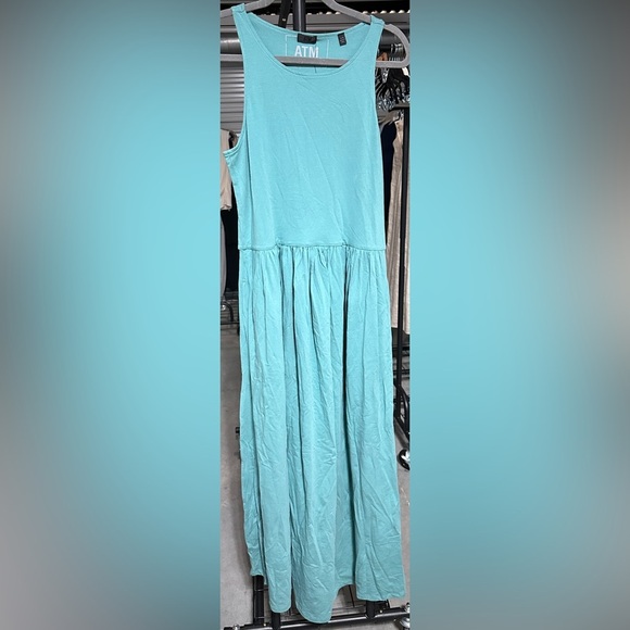 ATM | Gathered stretch-Pima cotton jersey midi dress - Picture 3 of 5